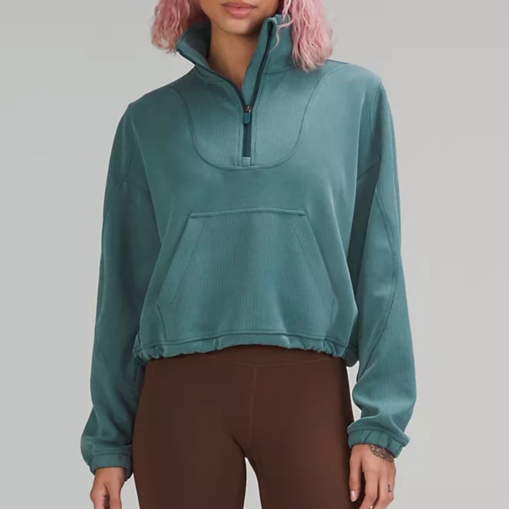 NWT Brushed Softstream Ribbed Half Zip Lululemon